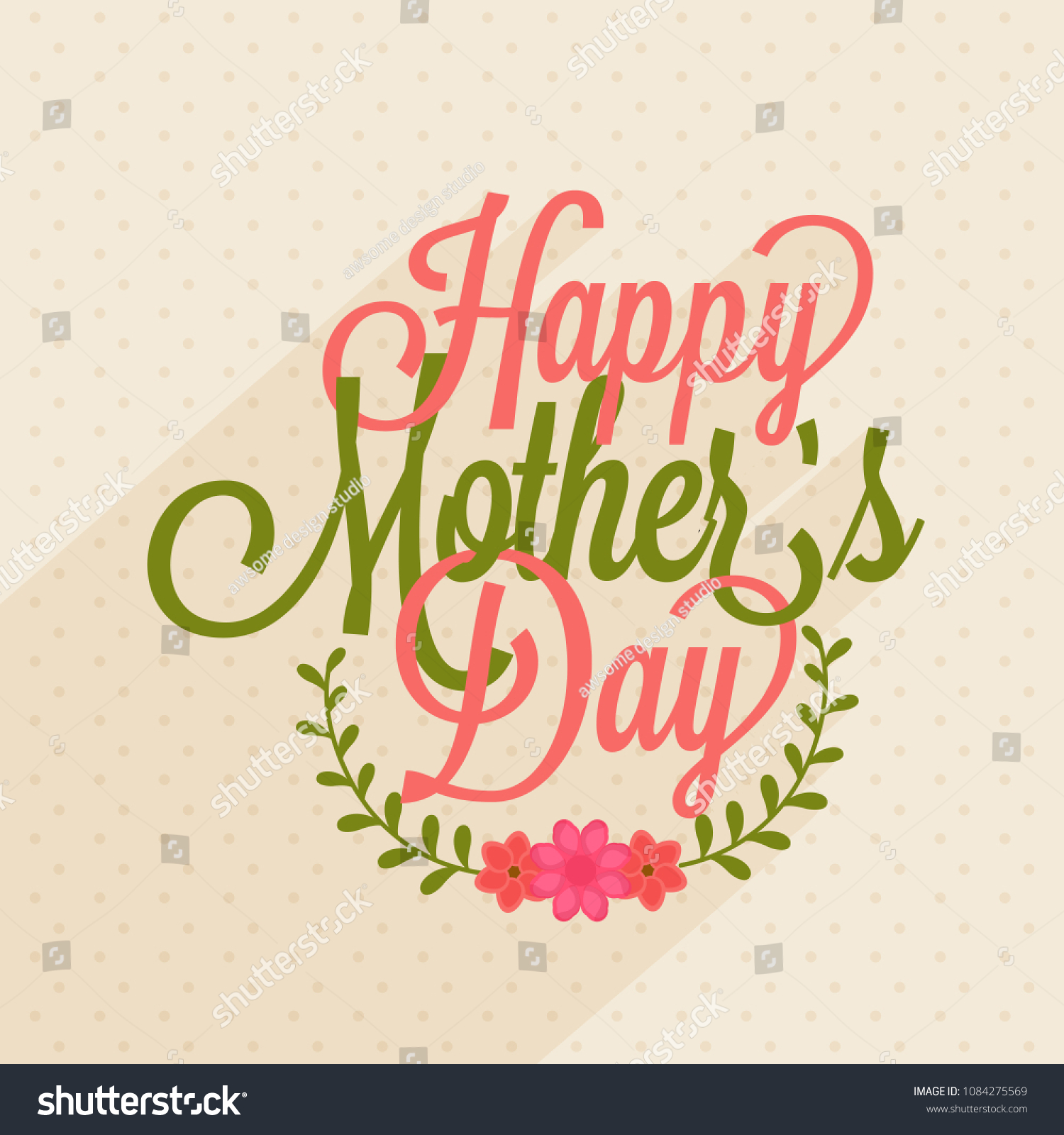 Happy Mothers Day Beautiful Greeting Card Stock Vector Royalty Free 1084275569 Shutterstock