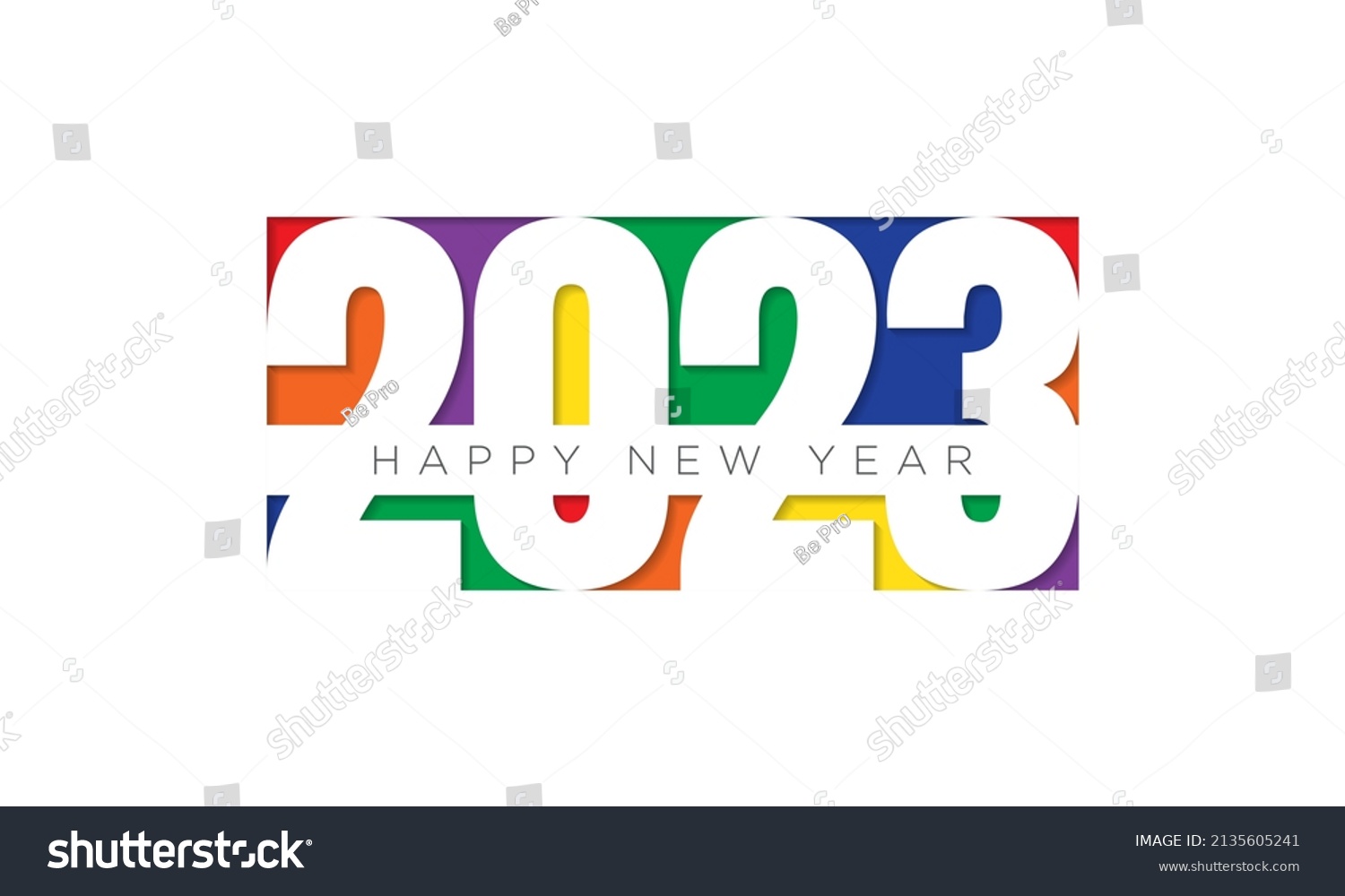 2023 Happy New Year Background Design Stock Vector (Royalty Free ...