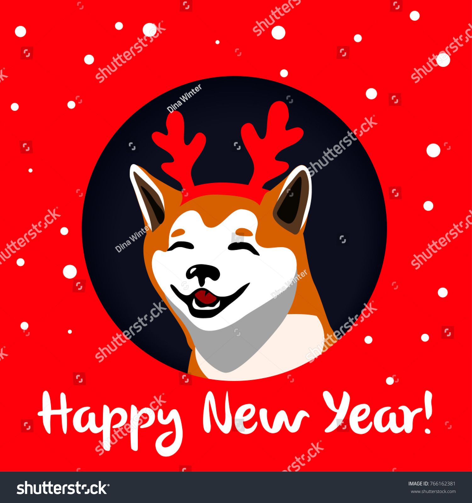 2018 Happy New Year Greeting Card Stock Vector Royalty Free