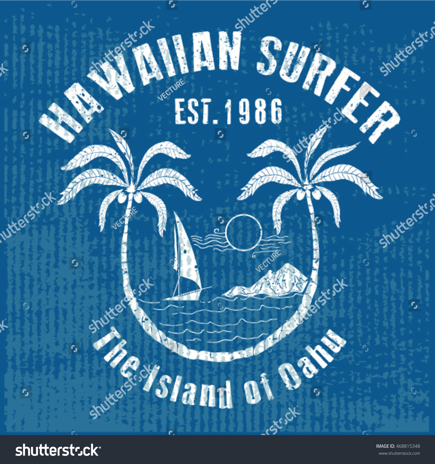 Hawaiian Surfer Vector Graphic Illustration Stock Vector (Royalty Free ...