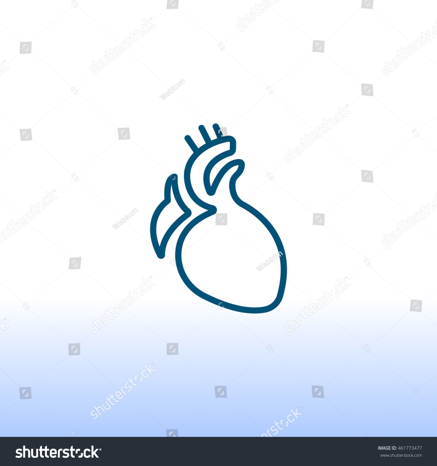 Heart Icon Flat Stock Vector 461773477 - Shutterstock