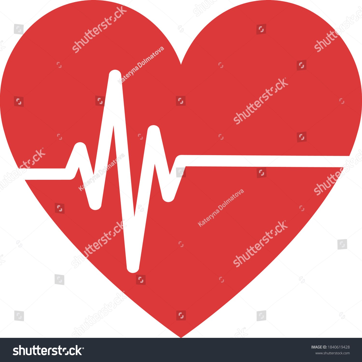 Heart Rhythm Set Electrocardiogram Ecg Ekg Stock Vector Royalty Free