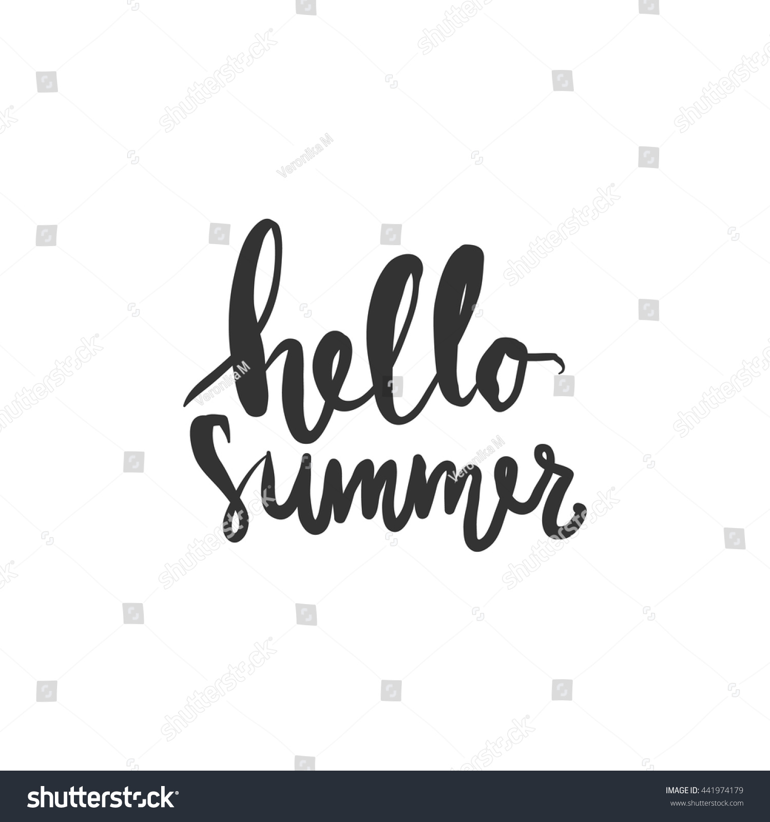 Hello Summer Vector Illustration Stock Vector 441974179 - Shutterstock