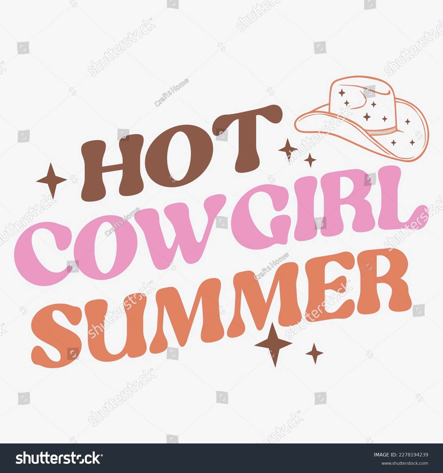 SVG of  Hot Cow Girl Summer, cute, animals, rainbow, funny, flowers, life, colorful, summer, trendy, retro, lol, cool, typography, svg