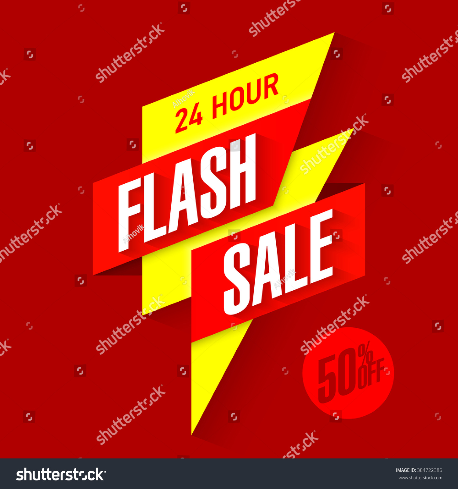 SVG of 24 hour Flash Sale bright banner. Vector illustration. svg