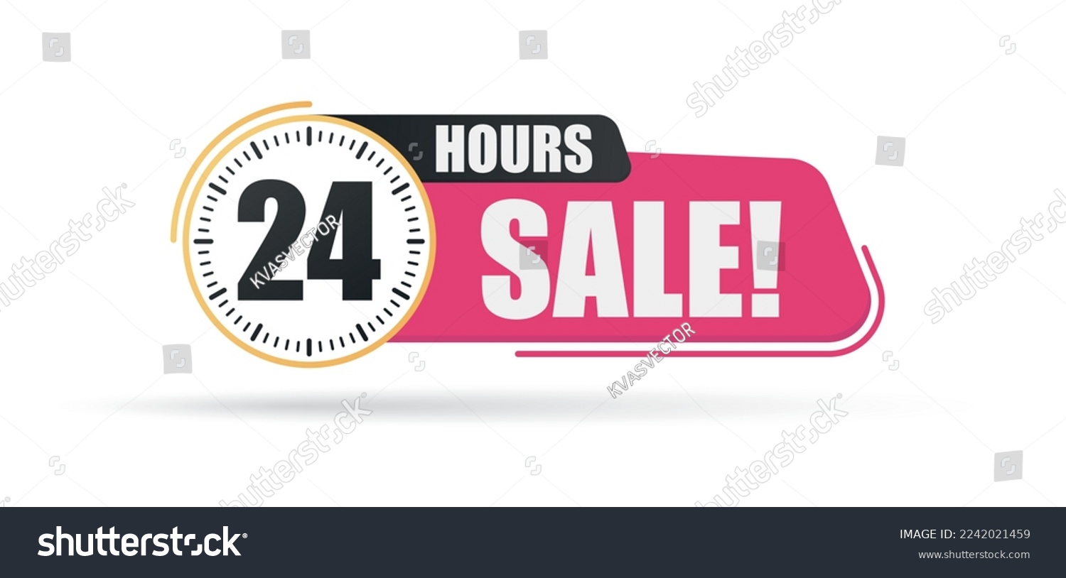 SVG of 24 hour sale countdown ribbon badge icon sign. svg