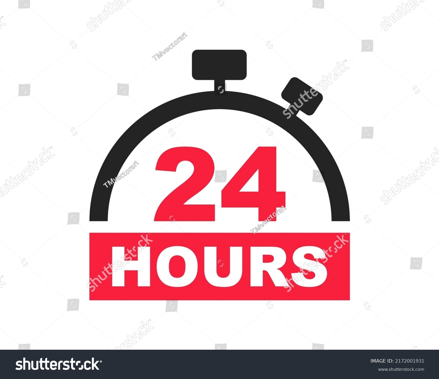 SVG of 24 hours banner with timer. Twenty four hour open. Label all day service for delivery, store, pharmacy etc. Vector illustration. svg