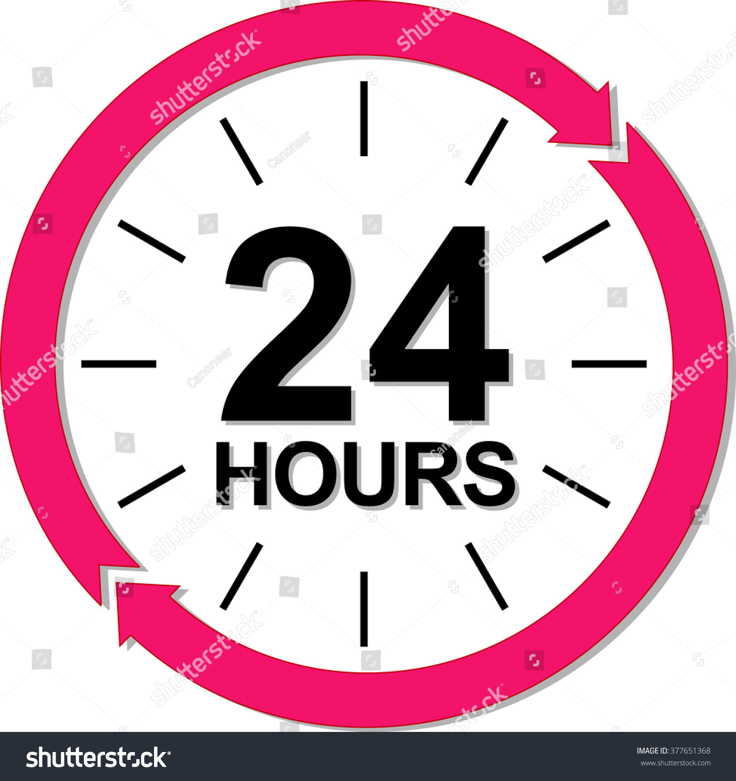 SVG of 24 hours logo. Vector illustration svg