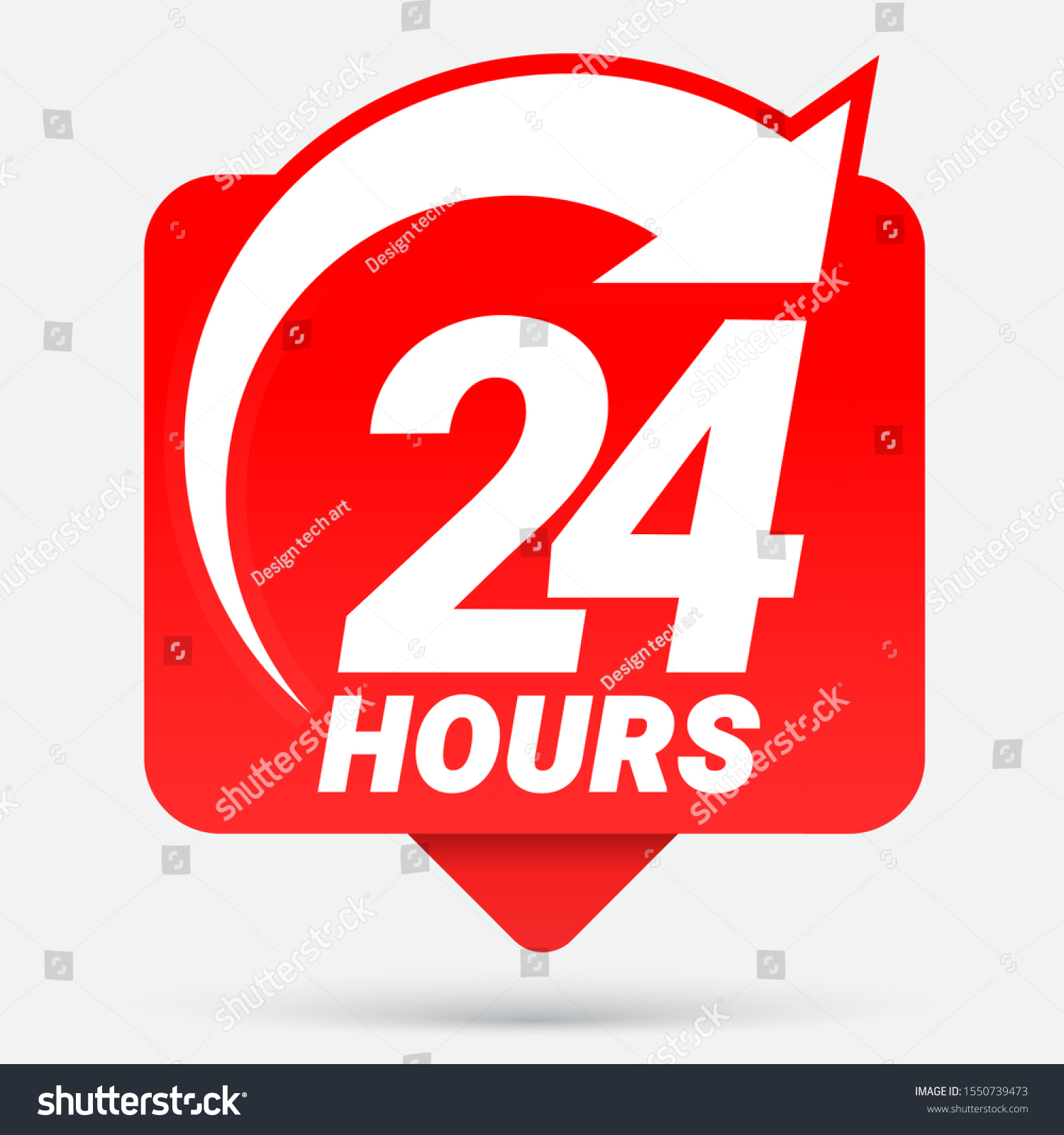 SVG of 24 hours order execution or delivery service icons. Vector illustration svg