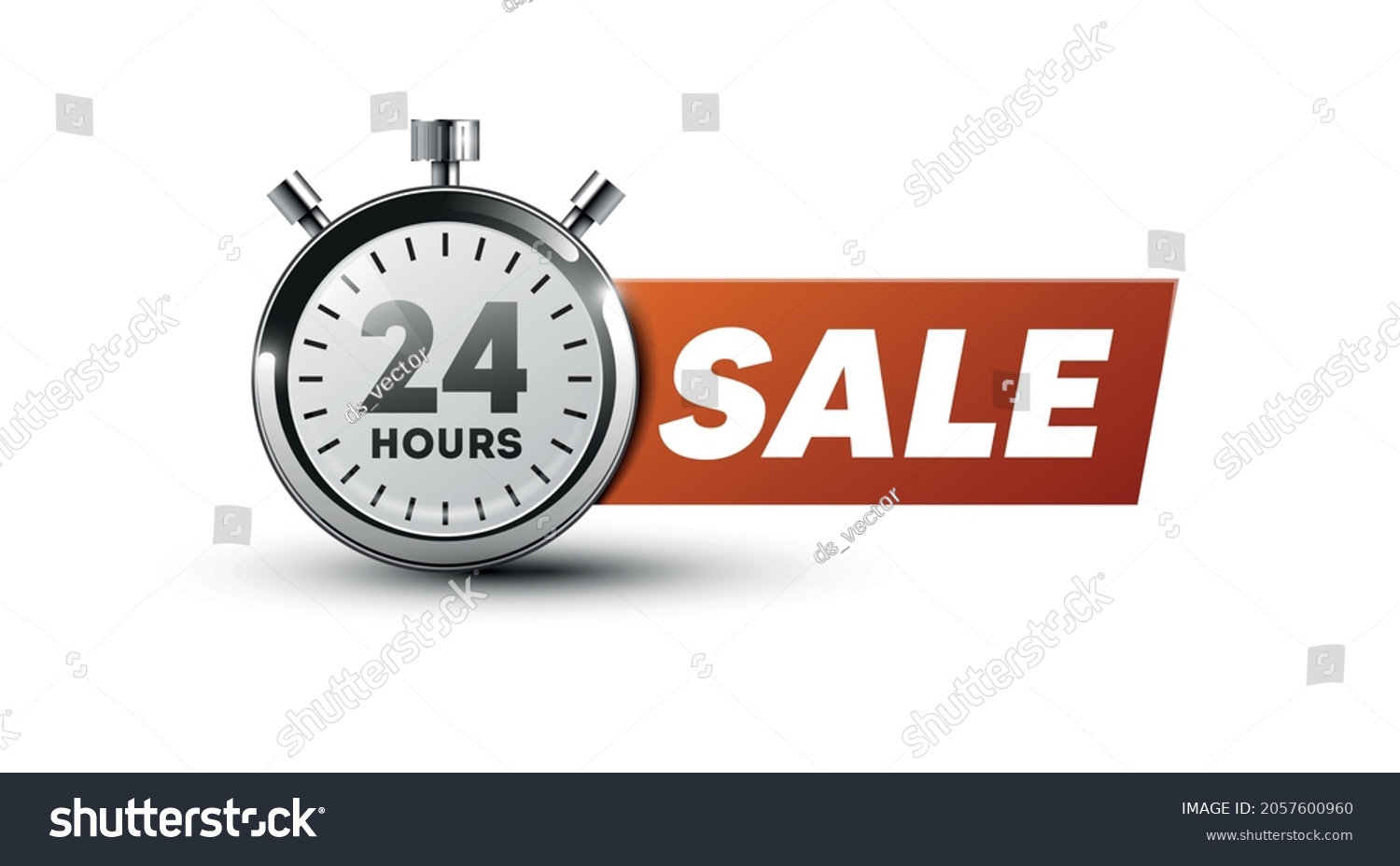 SVG of 24 hours sale banner. Timer icon. svg