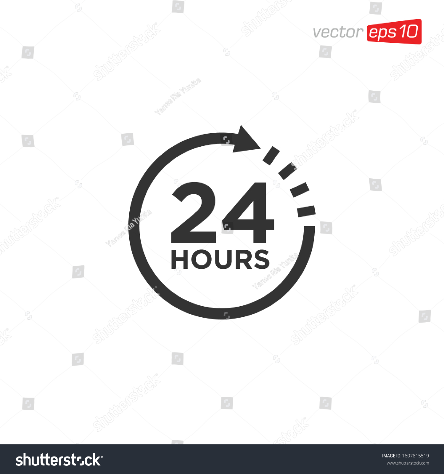 SVG of 24 Hours Sign Icon Vector svg