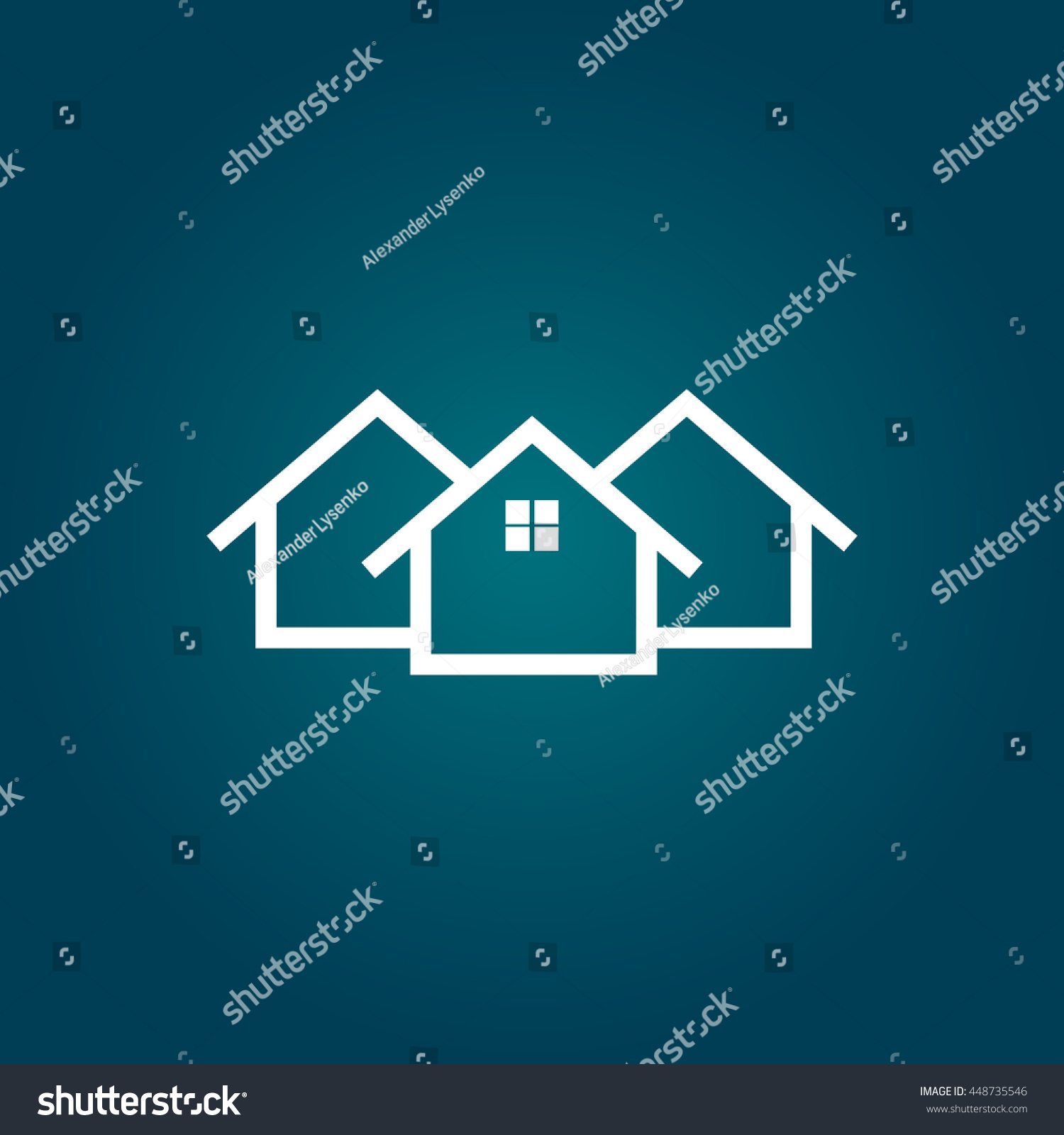 House Flat Vector Illustration Stock Vector Royalty Free 448735546 House Flat Vector Illustration Stock Vector Royalty Free 448735546