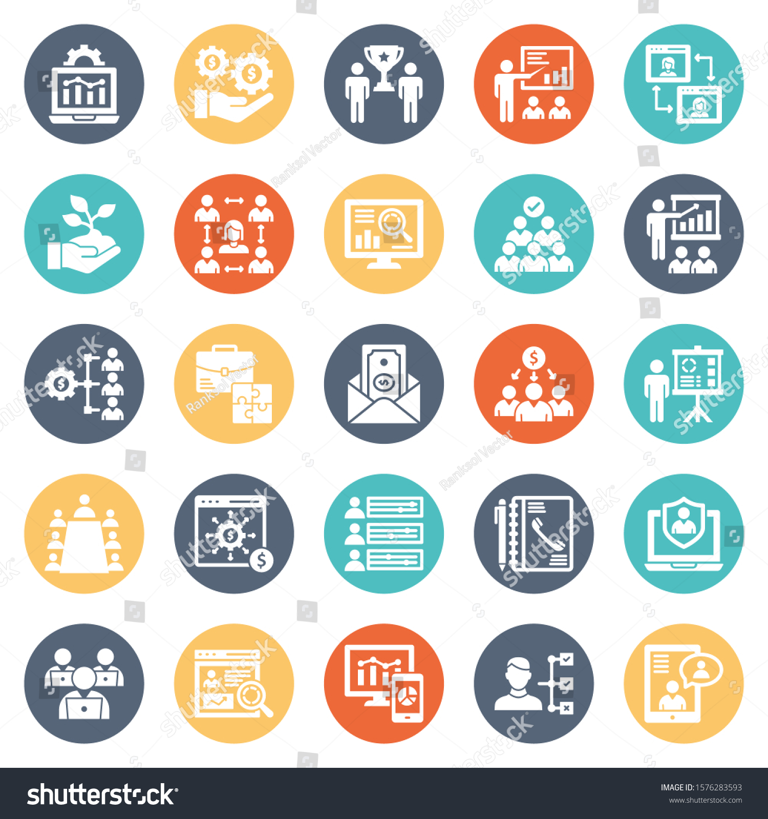 Hr Management Vector Icons Set Every Stock Vector (Royalty Free) 1576283593