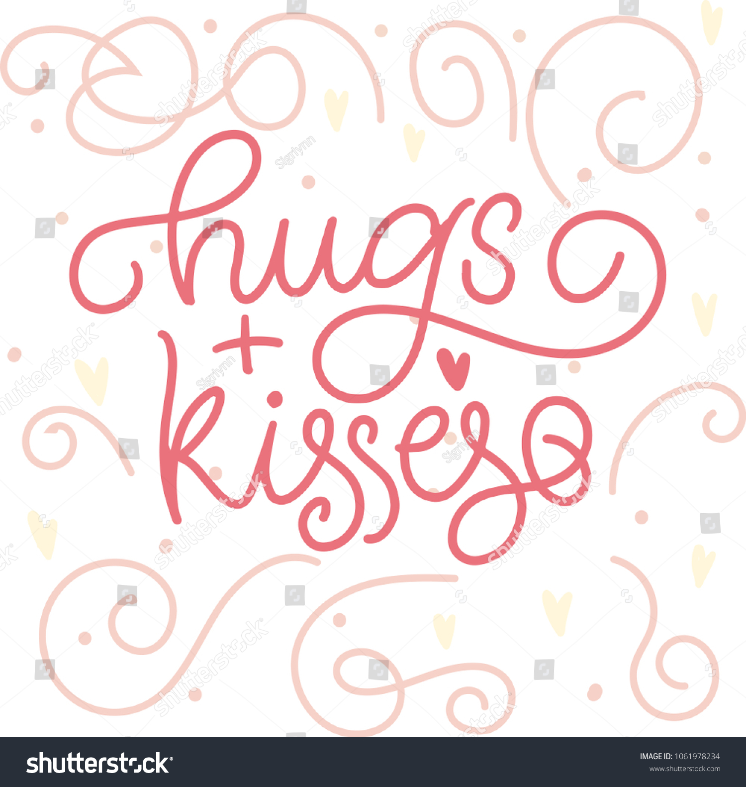 Hugskisses Beautiful Greeting Card Congratulations Lettering Stock ...