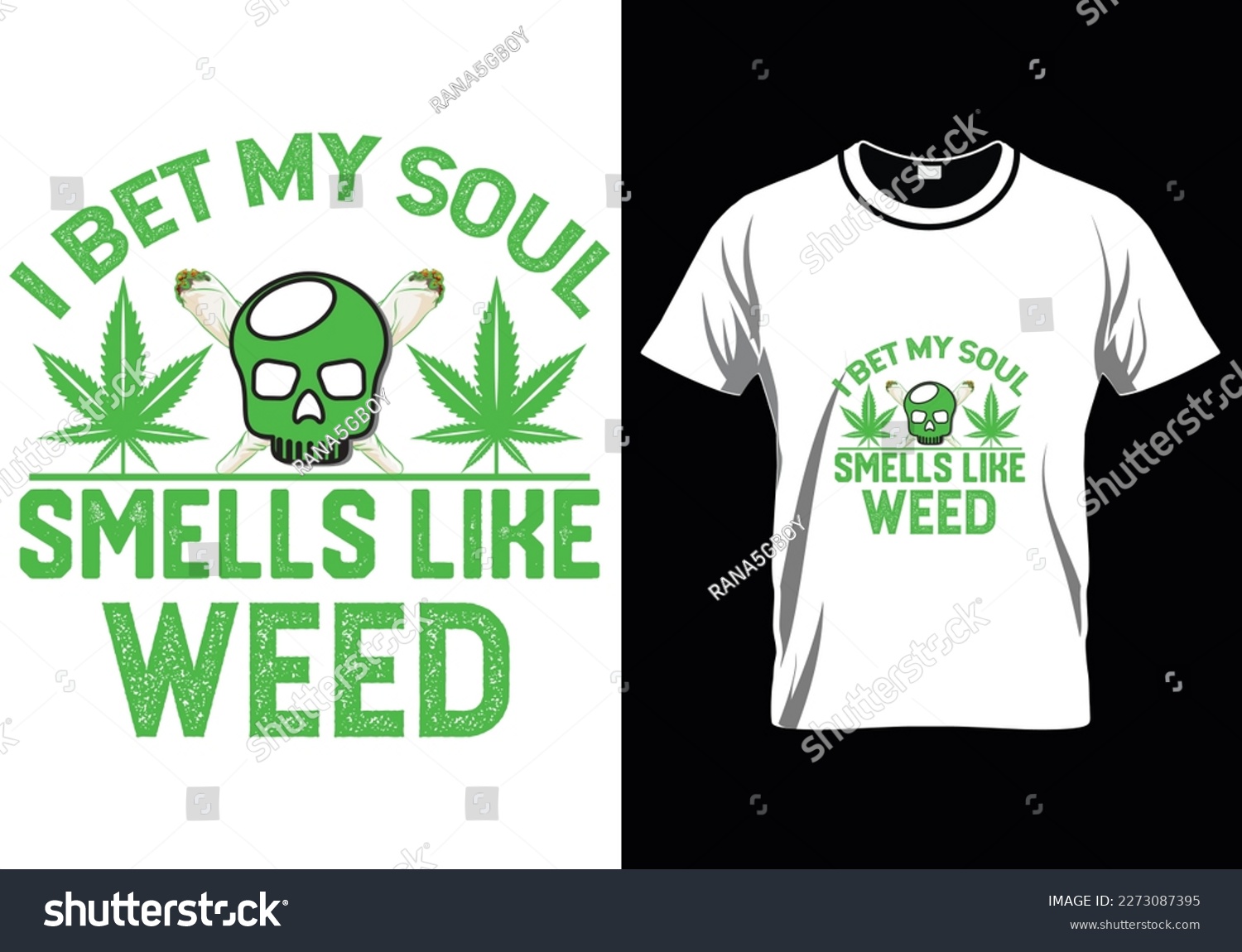 SVG of 
I Bet My Soul Weed T-Shirt Design svg