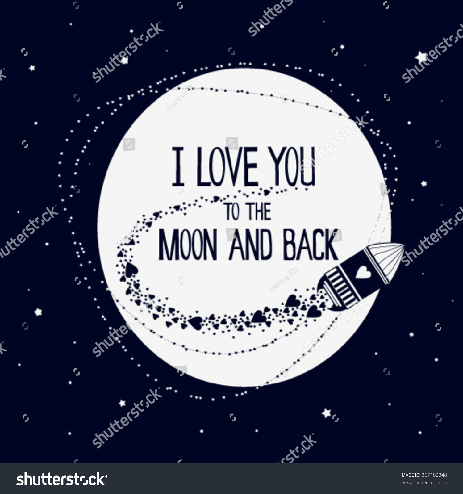 Love You More Than All Stars Stock Vector Royalty Free