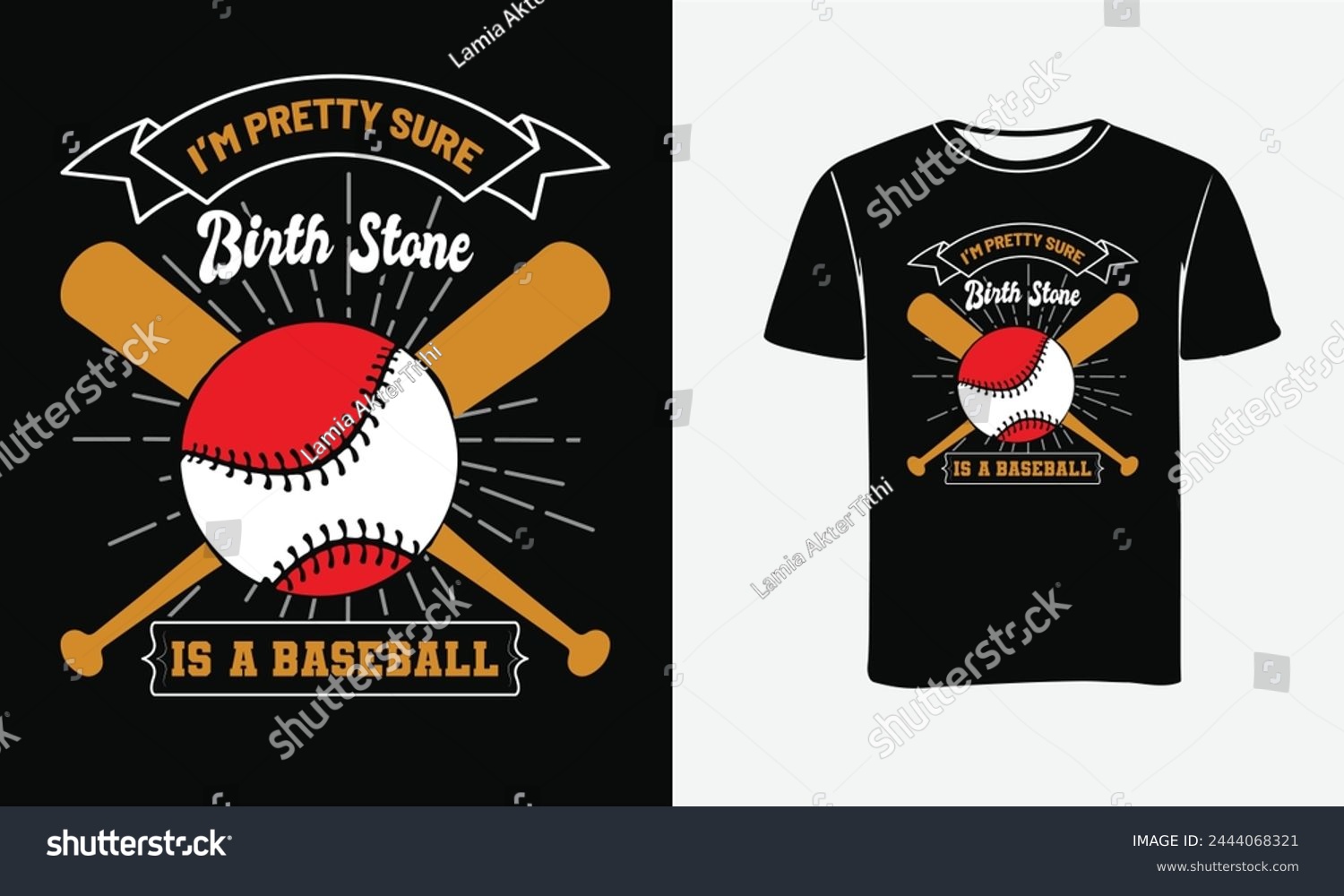SVG of  I'm Pretty Sure Birth Stone Is a Baseball . Baseball Sports vectors illustration t-shirt Design -Print , Poster , Banner svg