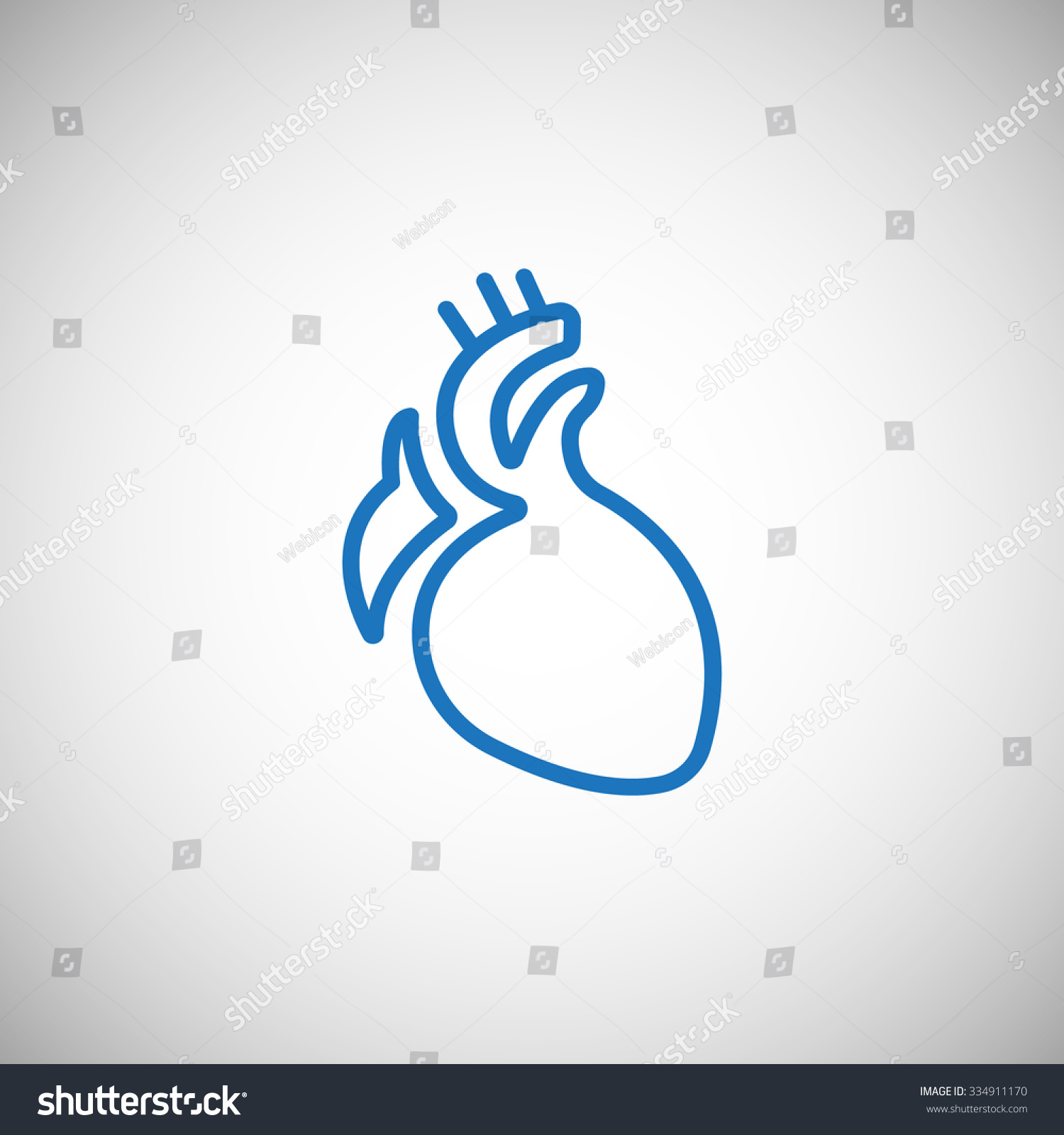 Icon Heart Organ Stock Vector Illustration 334911170 : Shutterstock