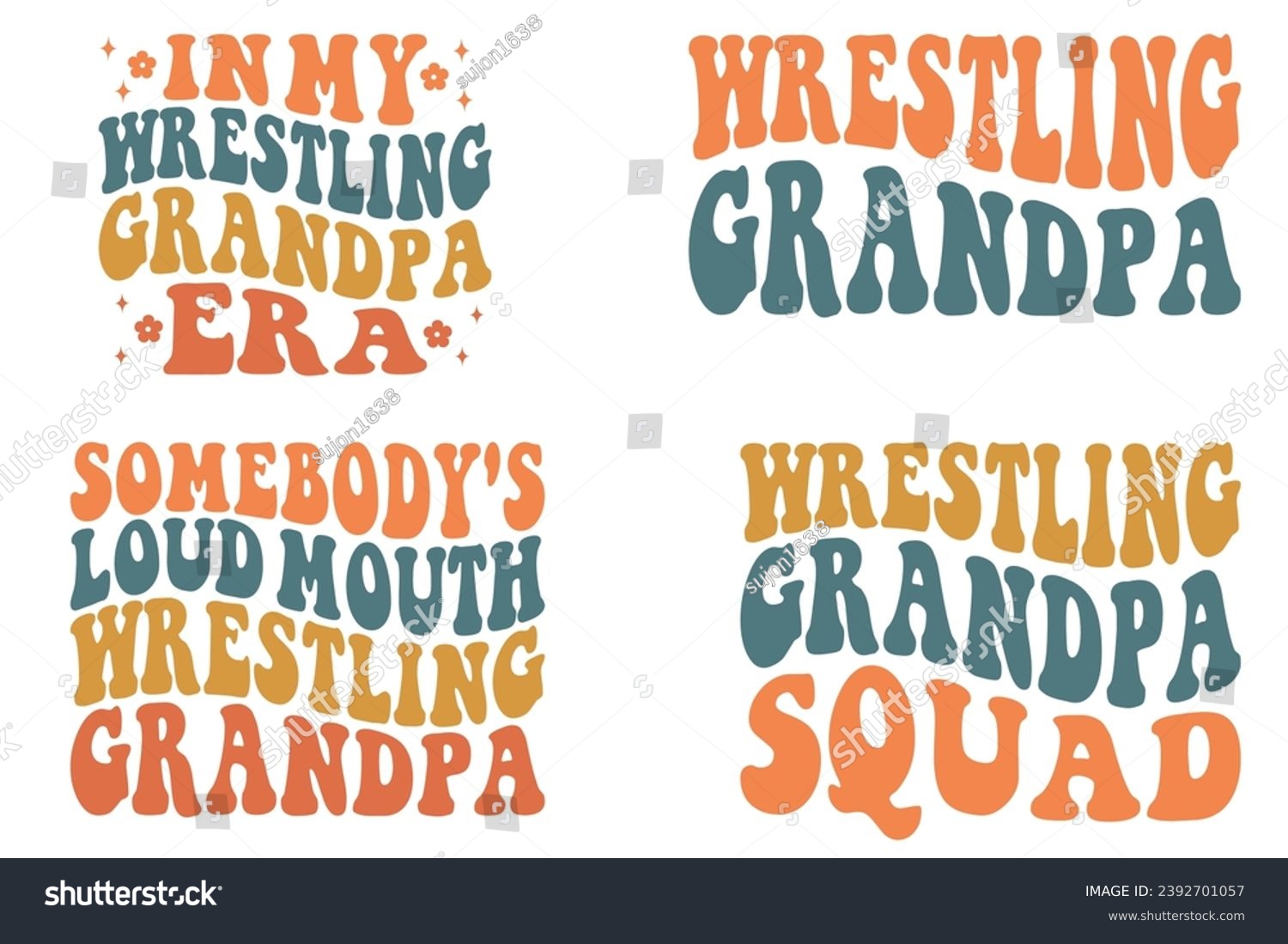 SVG of : In My Wrestling grandpa Era, Wrestling grandpa, Somebody's Loud Mouth Wrestling grandpa, Wrestling grandpa Squad retro wavy T-shirt designs svg