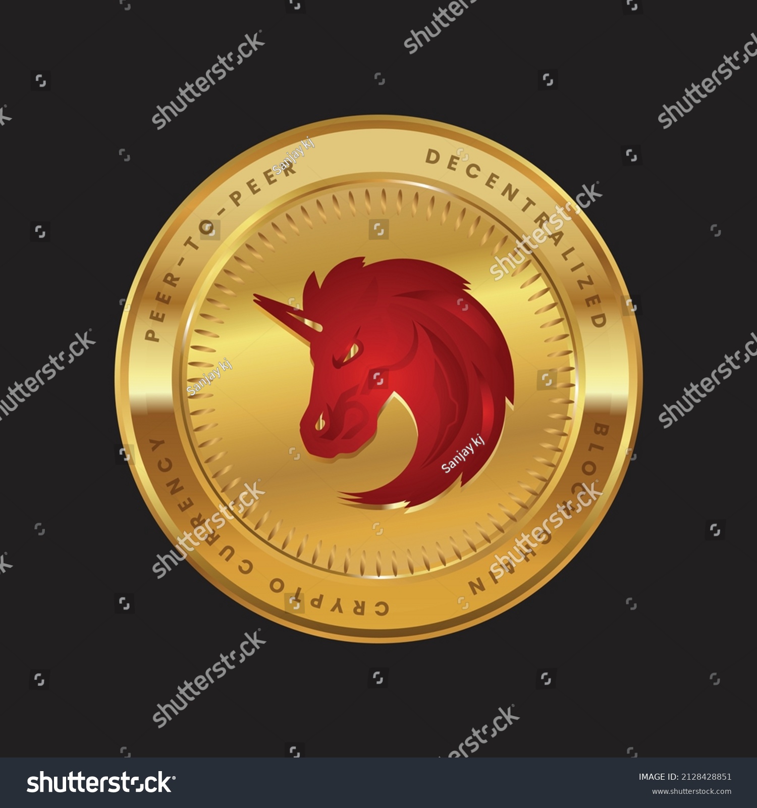 SVG of 1inch Network cryptocurrency 1inch token logo on gold coin in red color theme. svg