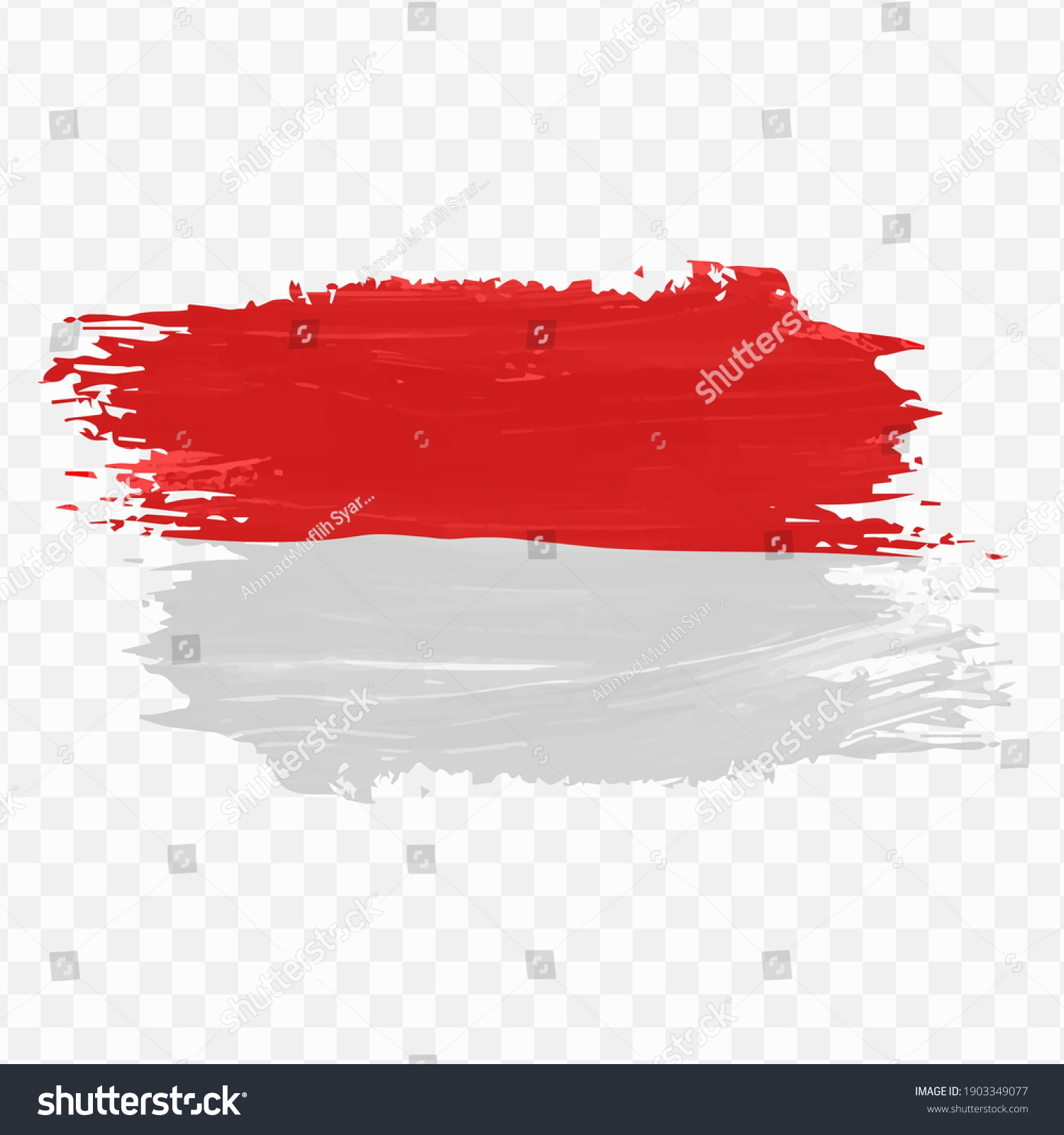 Indonesian Flag Brush Transparent Background Vector Stock Vector ...