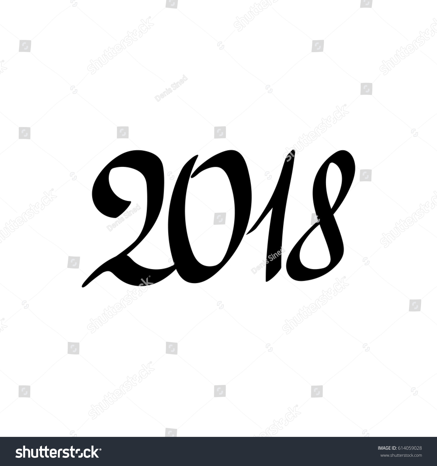 2018 Isolated Calligraphy Design Template Vector Stock Vector (Royalty ...