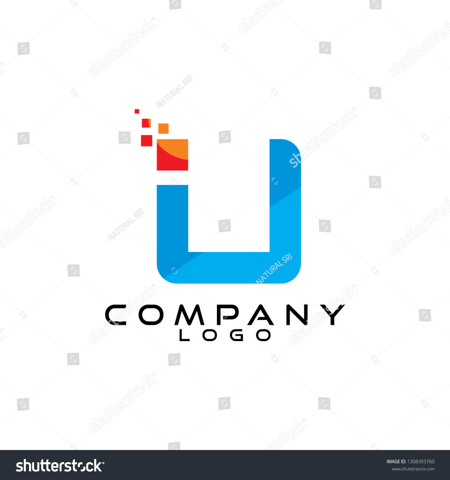 Iuui Letter Techict Logo Design Vector Stock Vector (Royalty Free ...