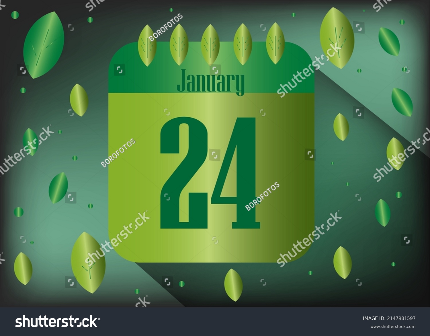 24 january calendar icon day month stock vector royalty free 