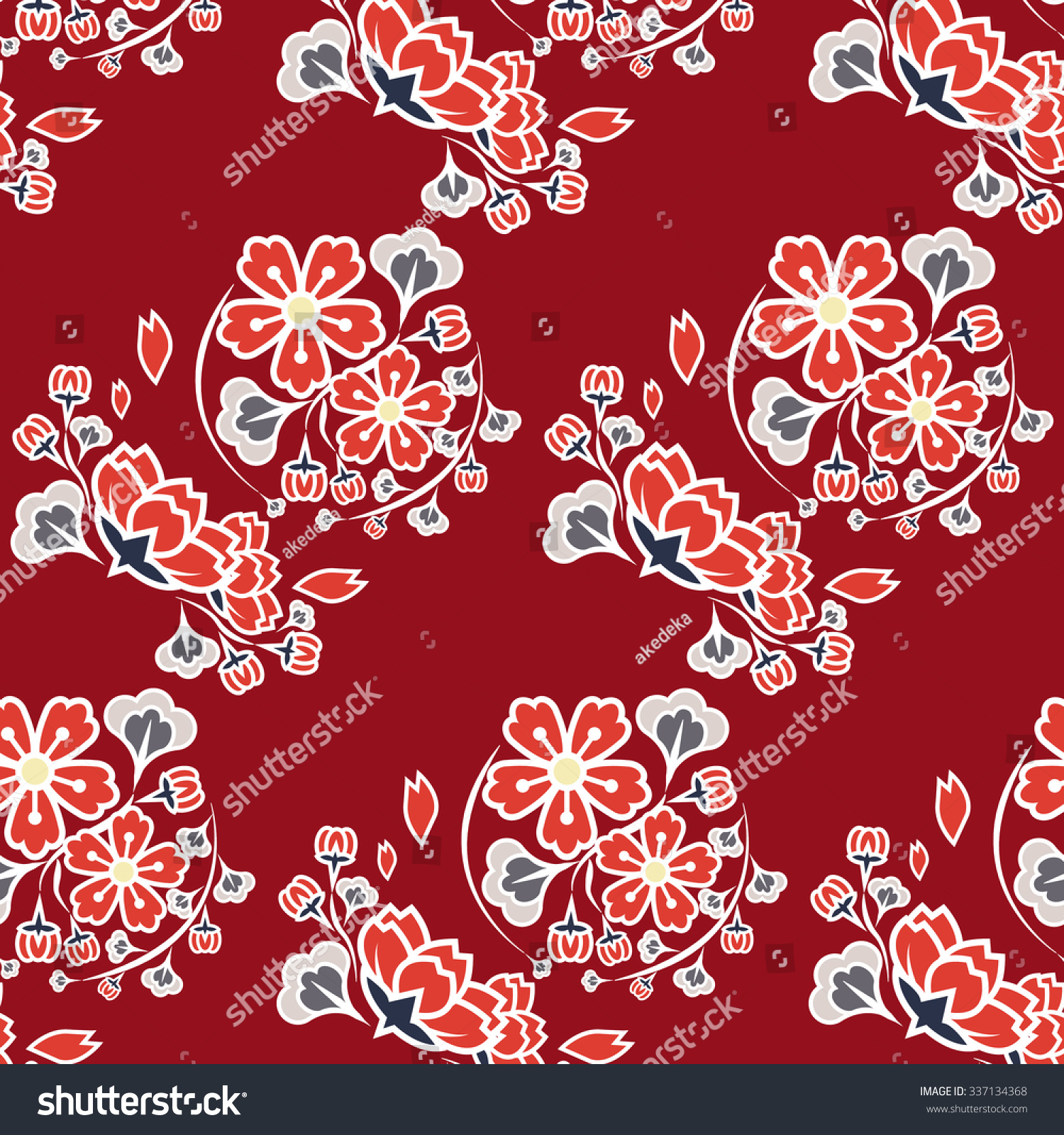 Japanese Flower Pattern Stock Vector Royalty Free 337134368 Japanese Flower Pattern Stock Vector Royalty Free 337134368