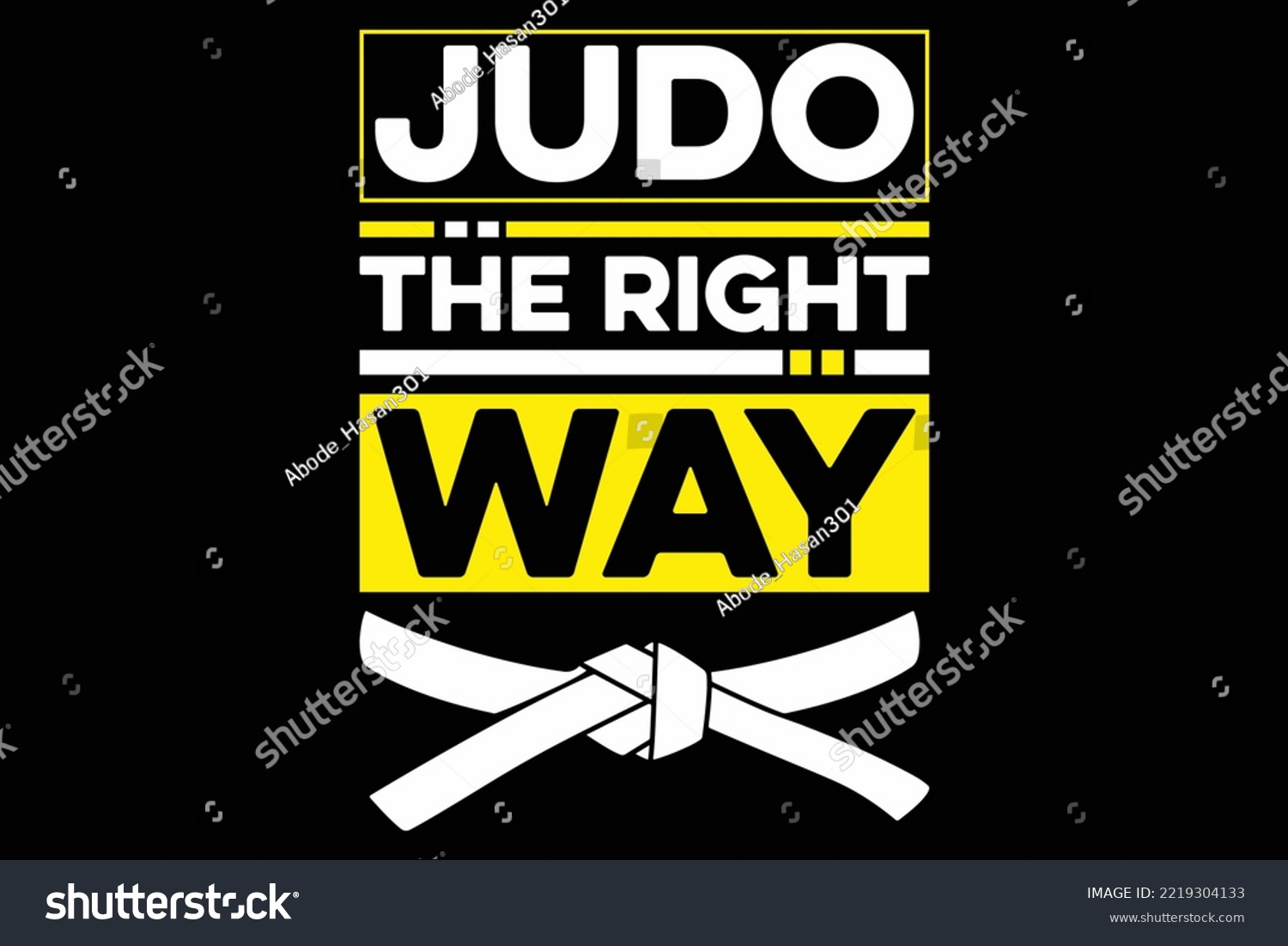 SVG of  JUDO the right way, JUDO Typography Svg T Shirt Design,  svg