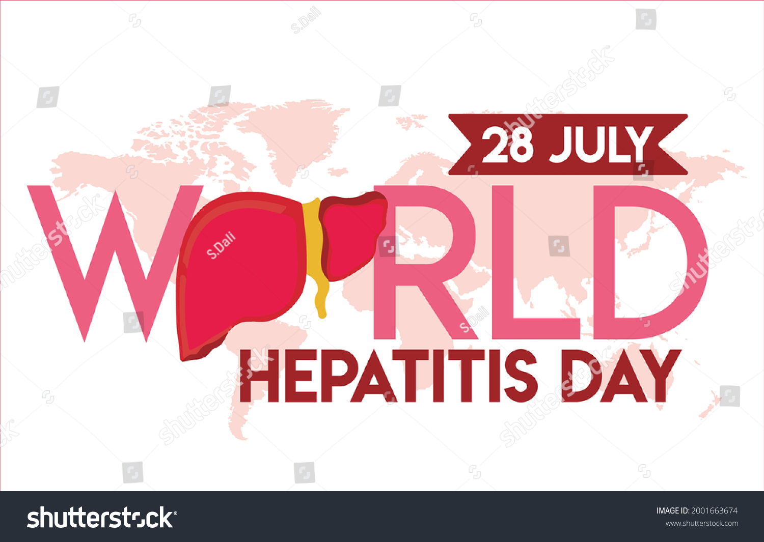 28 July World Hepatitis Day Vector Stock Vector (Royalty Free ...