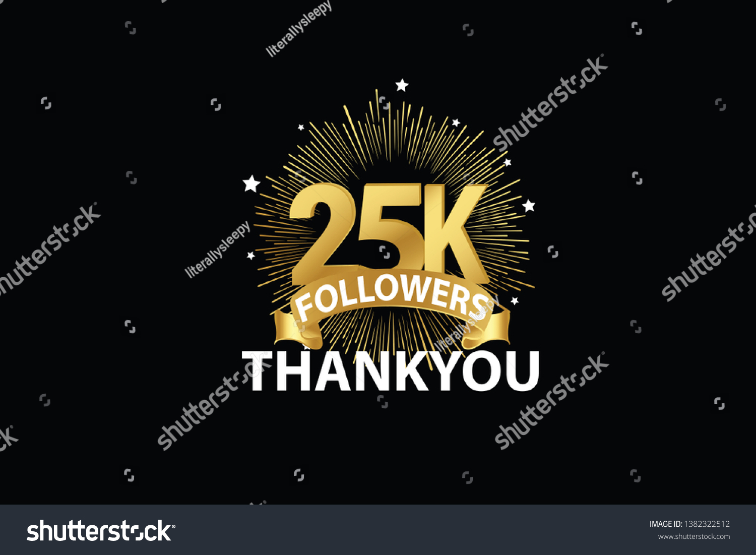 SVG of 25K, 25000,25.000 Followers anniversary, minimalist logo years, jubilee, greeting card. invitation. Sign Ribbon Gold space vector illustration on black background - Vector svg