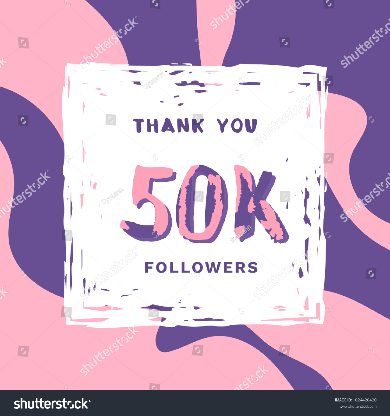 50k Followers Thank You Square Banner Stock Vector Royalty Free 1024420420 Shutterstock 3584