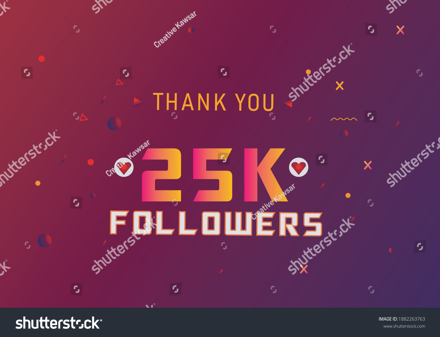 SVG of 25k followers thank you. thank you 25k followers template. celebration 25k subscribers template for social media. 25000 followers thank you svg