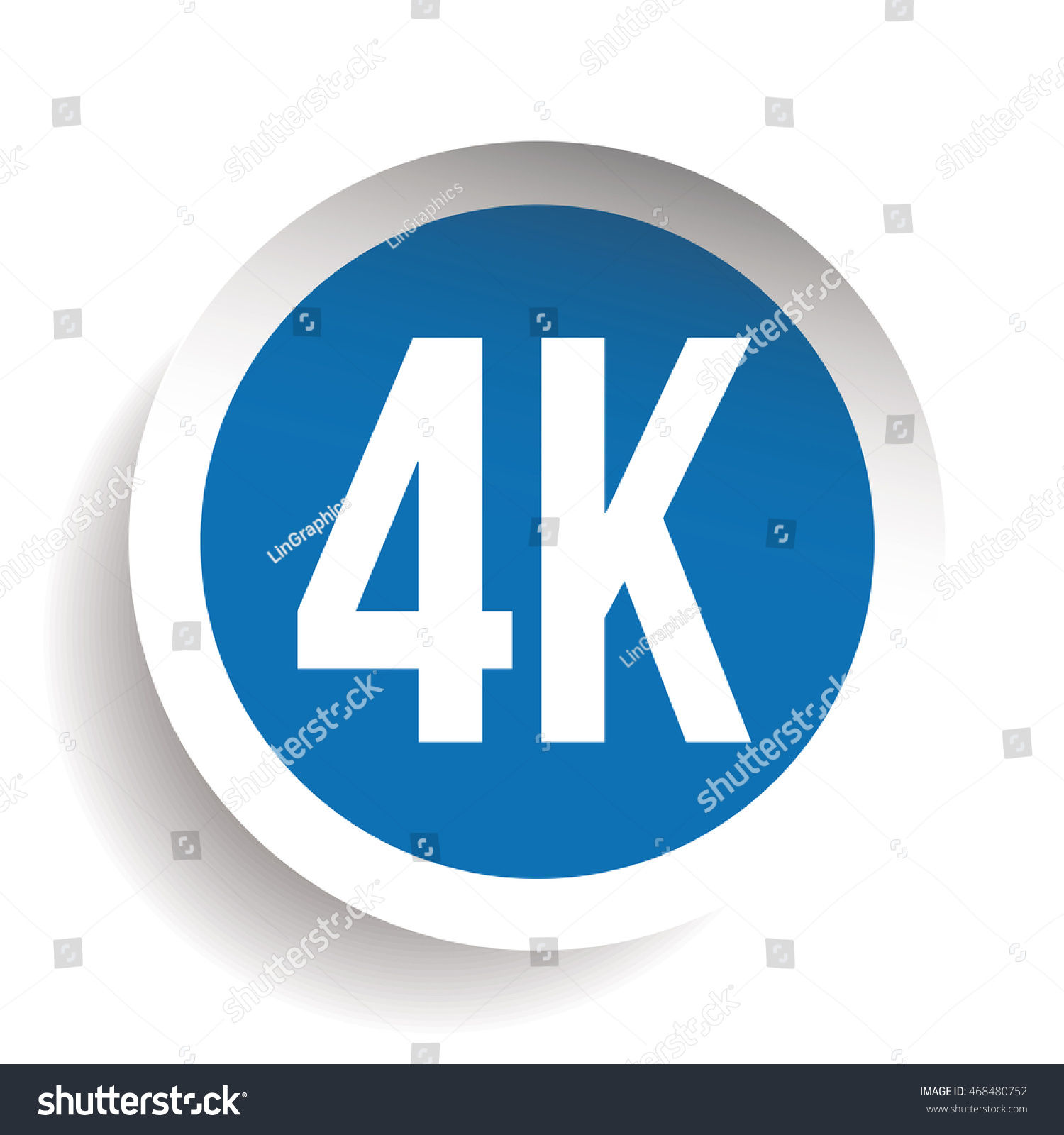 4k Ultra Hd Icon High Definition Stock Vector (Royalty Free) 468480752 ...
