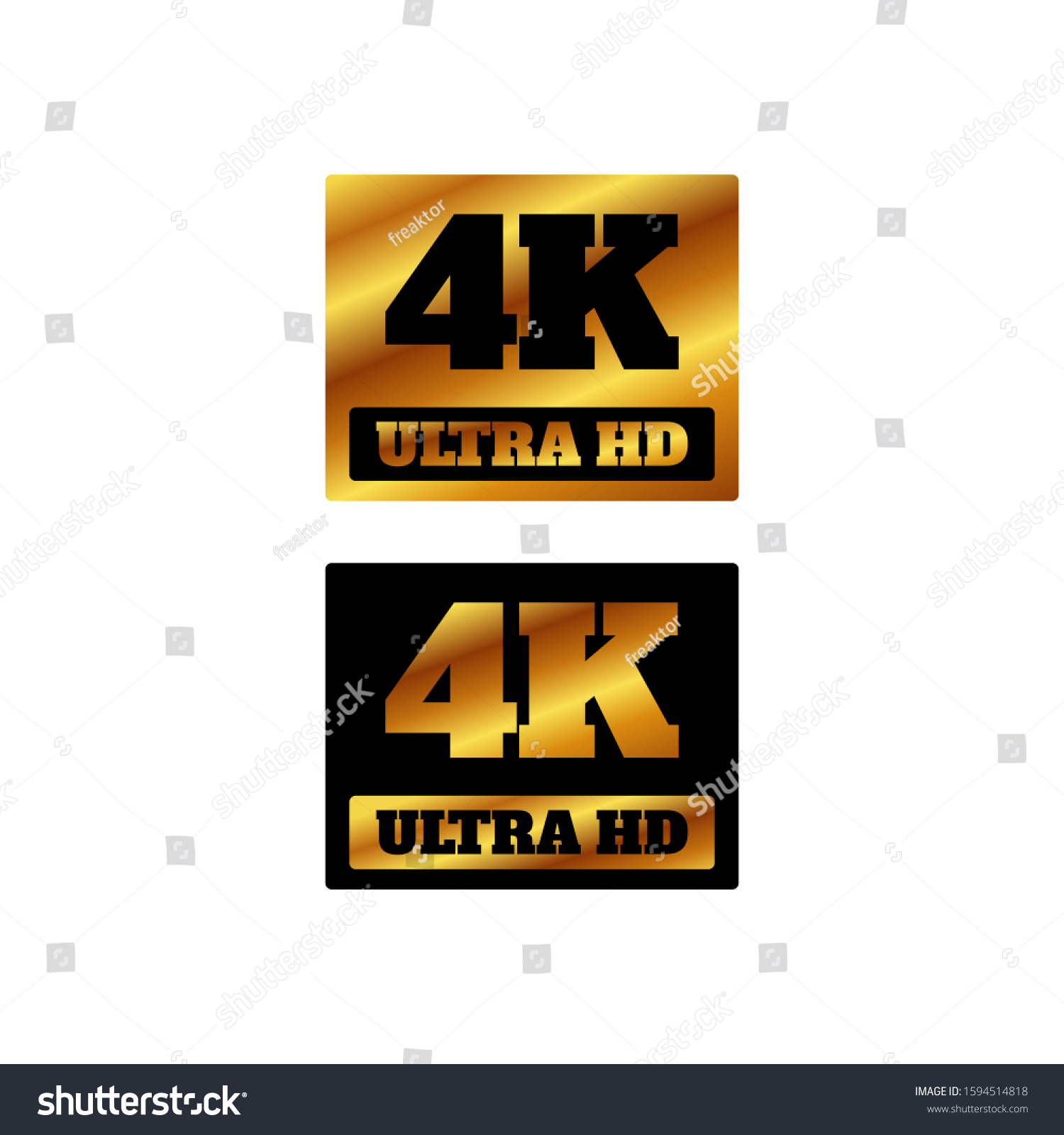 4k Ultra Hd Logo Symbol 4k Stock Vector Royalty Free 1594514818