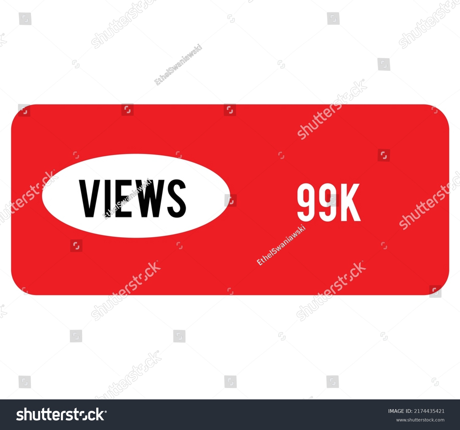 99 K Views Views Sign Label Stock Vector (Royalty Free) 2174435421