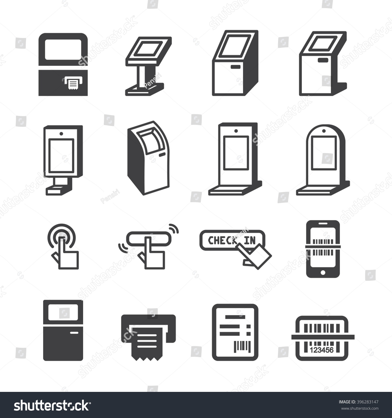 Kiosk Icon Stock Vector (Royalty Free) 396283147