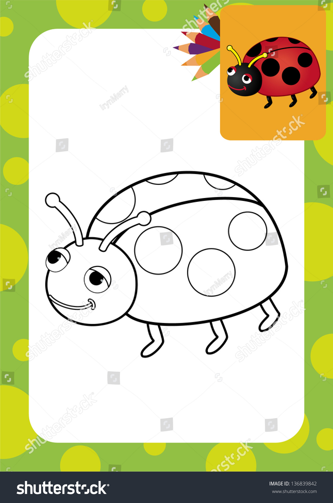 Ladybug Toy Coloring Page Vector Illustration: Vector có sẵn (miễn phí ...