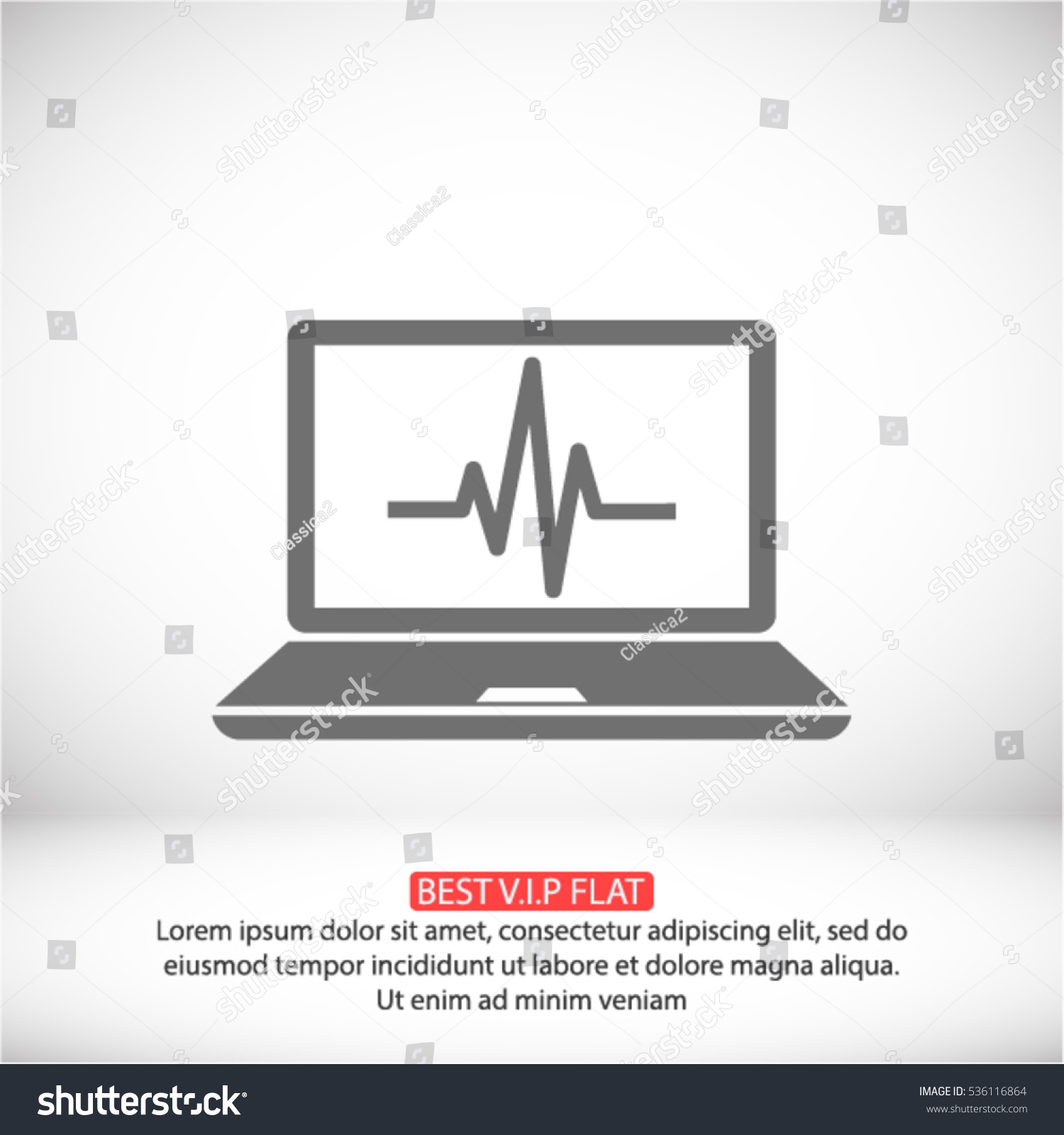 Laptop Icon Stock Vector Illustration 536116864 : Shutterstock