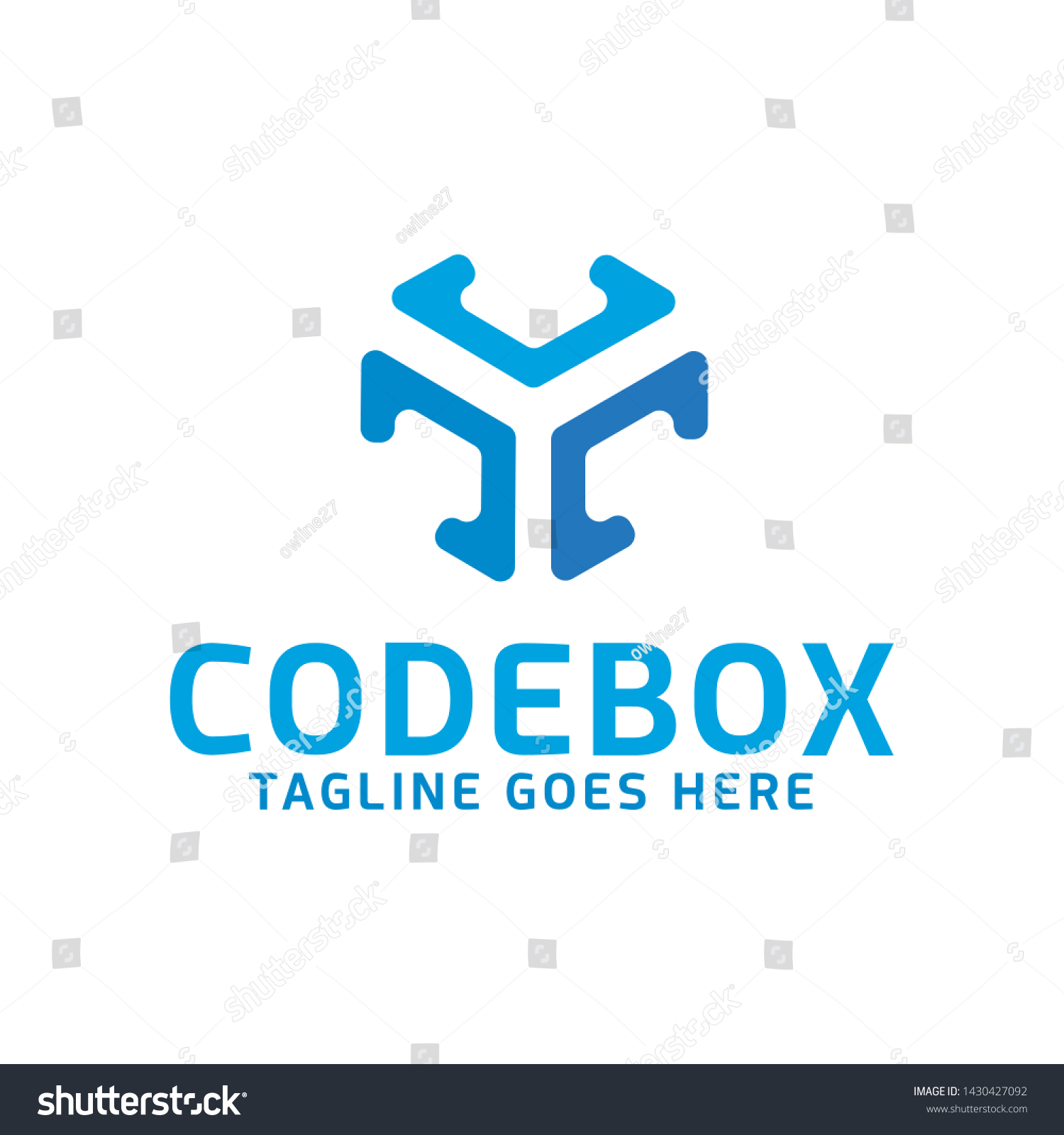 Letter C Logo Code Box Design Stock Vector Royalty Free