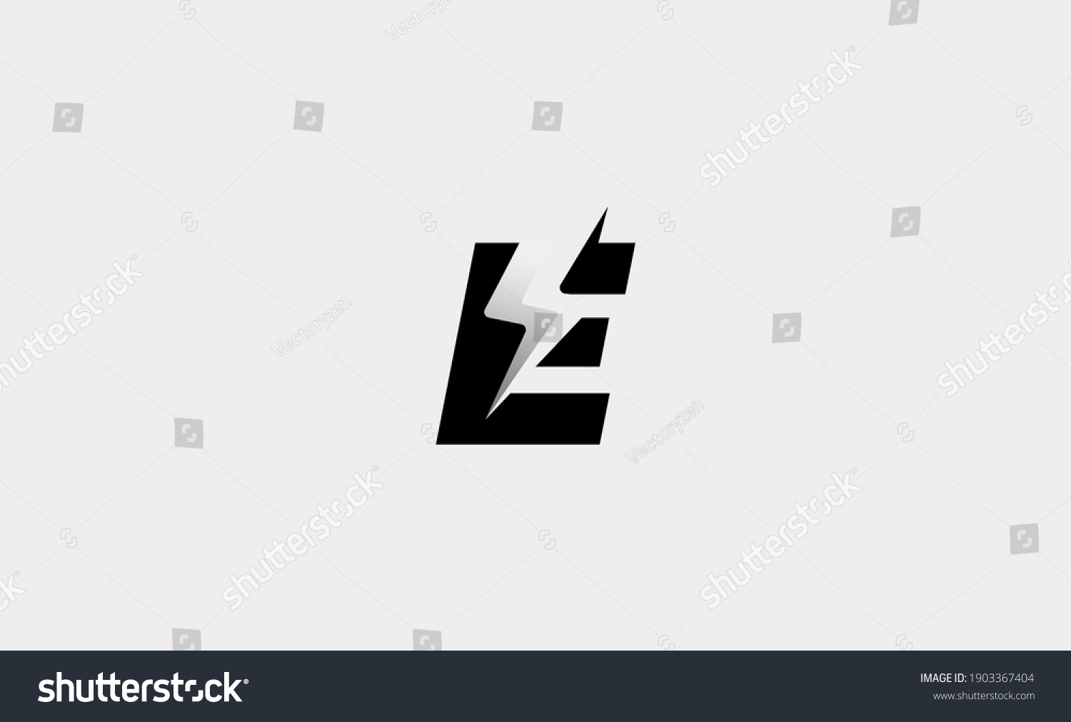 Letter E Bolt Logo Vector Design Stock Vector (Royalty Free) 1903367404 ...