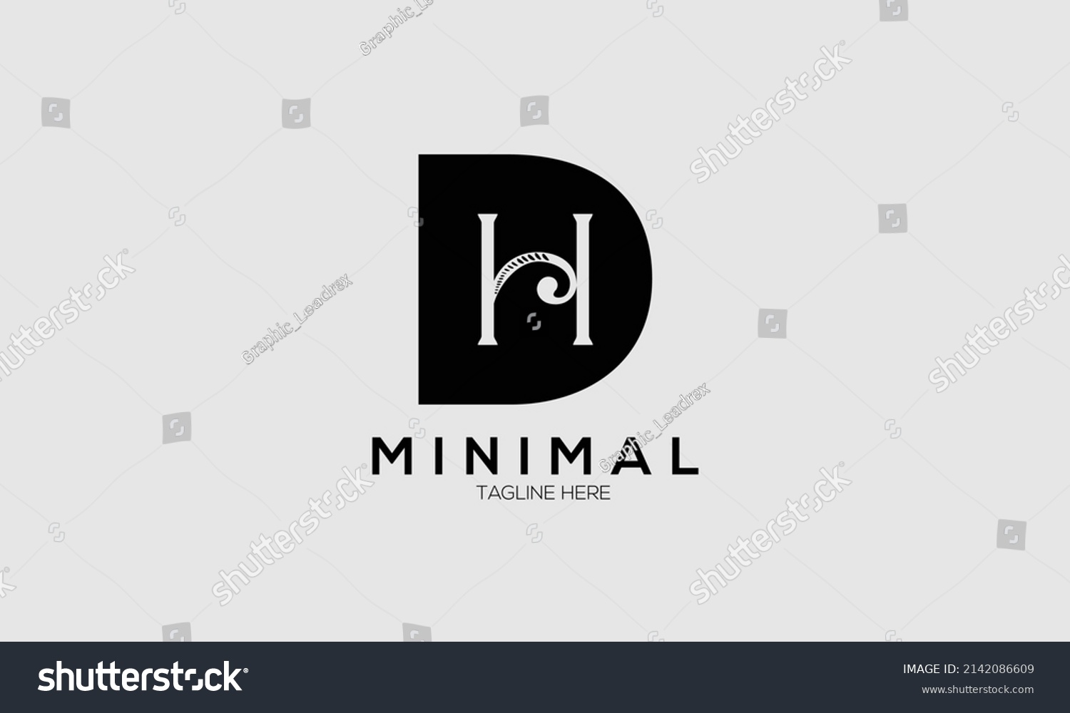 Letter Icon Dh Logo Vector Stock Vector (Royalty Free) 2142086609 ...