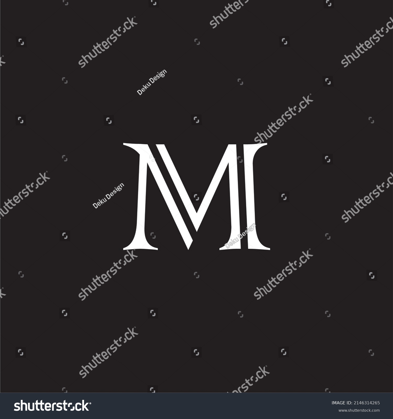 Letter M Line Double Simple Logo Stock Vector (Royalty Free) 2146314265 ...