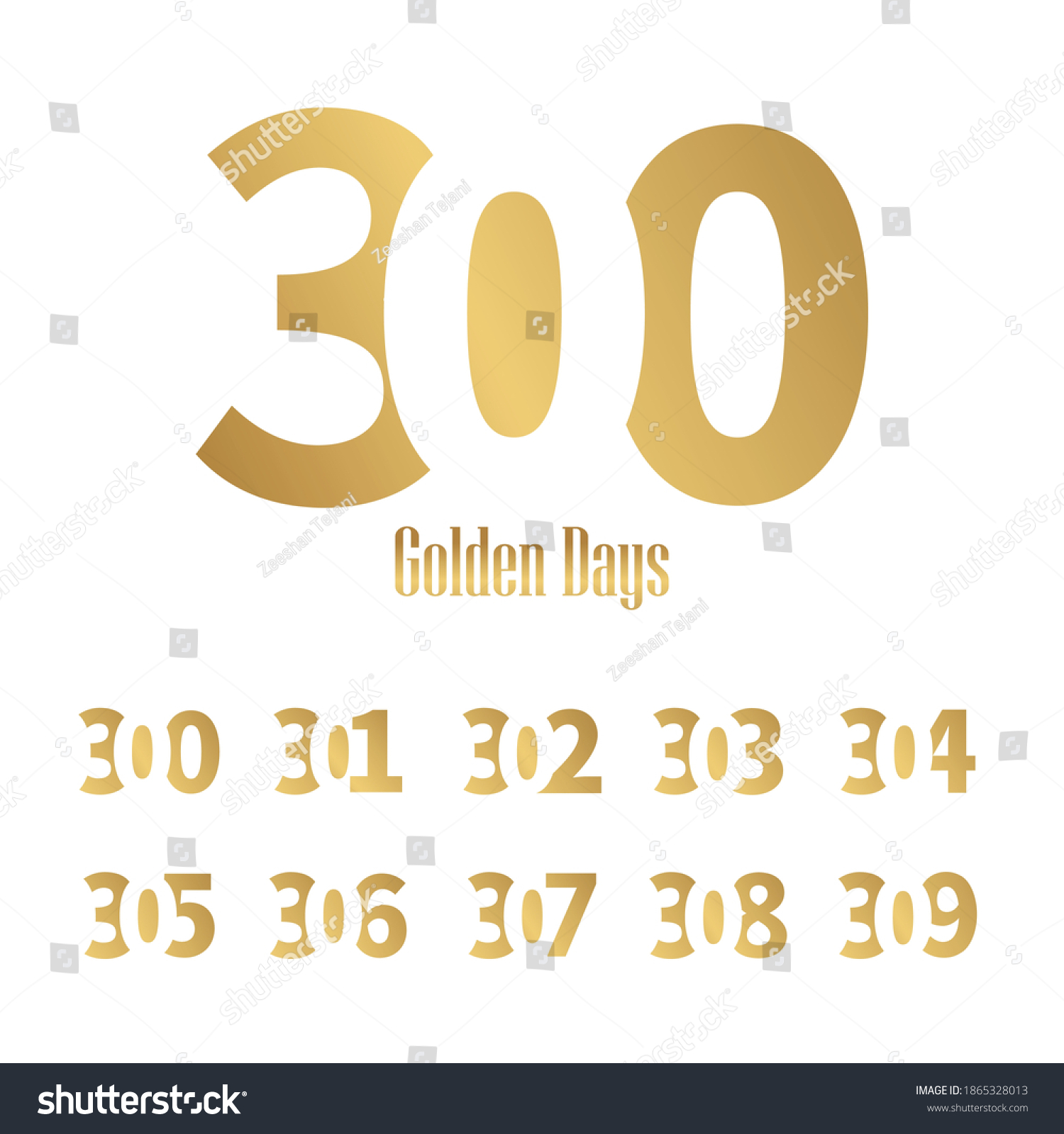 SVG of 300 lettertype vector logo design, 300 golden days 301 302 303 304 305 306 307 308 309 svg
