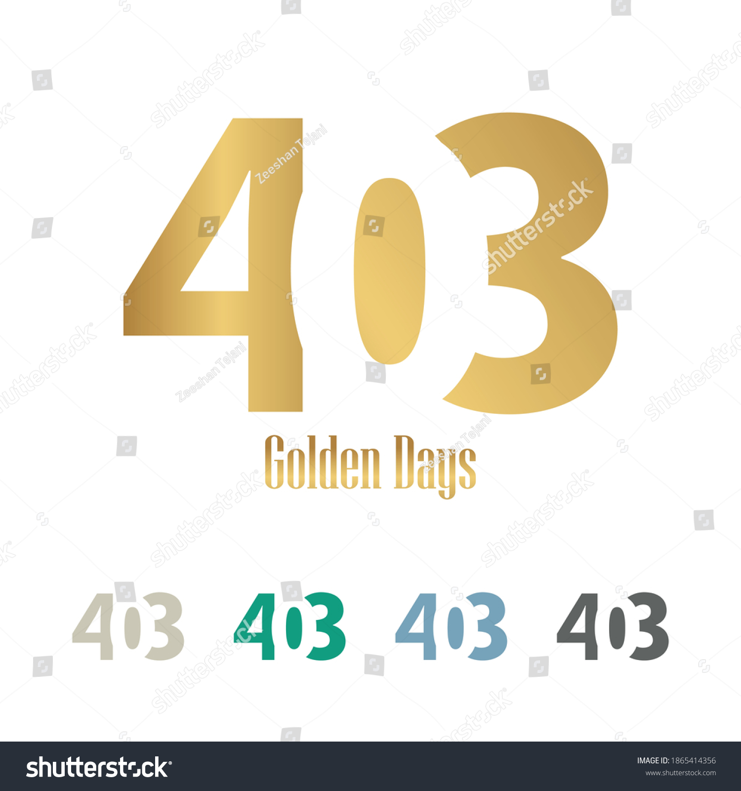SVG of 403 lettertype vector logo design 403 golden days svg