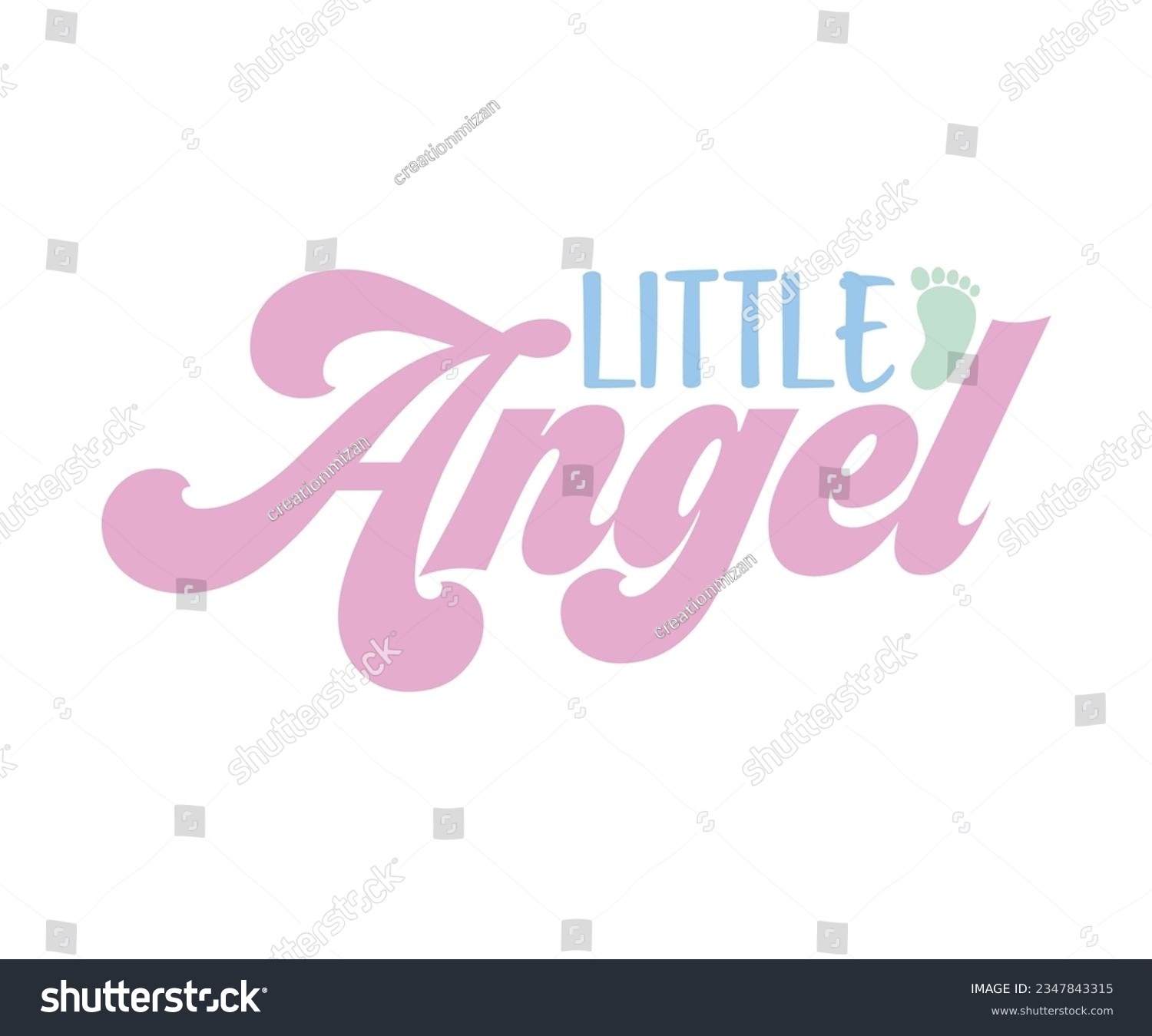 SVG of  Little Angel svg, T-Shirt baby, Cute Baby Sayings SVG ,Baby Quote, Newborn baby SVG svg