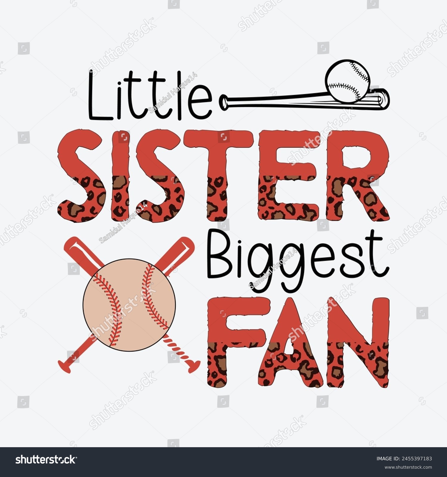 SVG of 
Little Sister Biggest Fan Sublimation Design svg