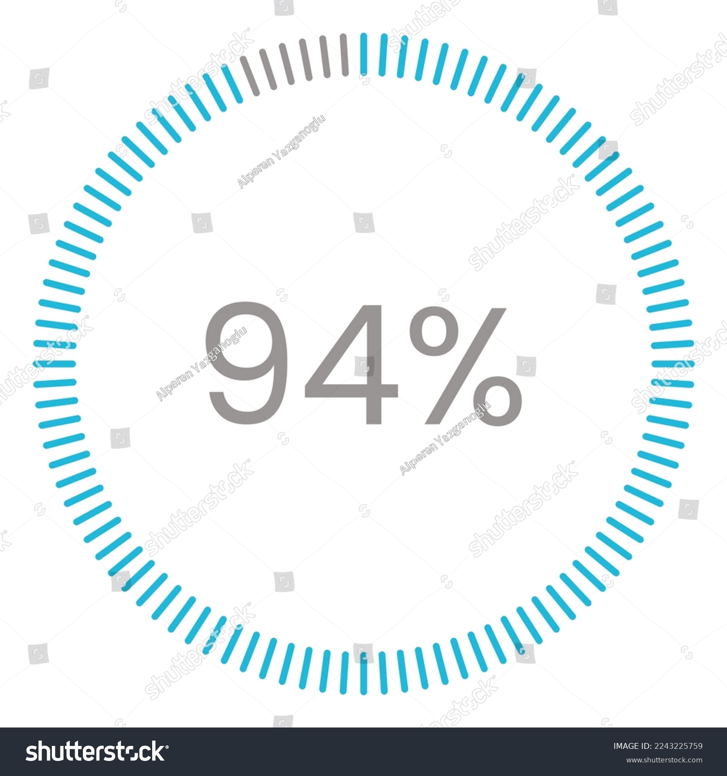 SVG of 94% Loading. 94% circle diagrams Infographics vector, 94 Percentage ready to use for web design ux-ui svg