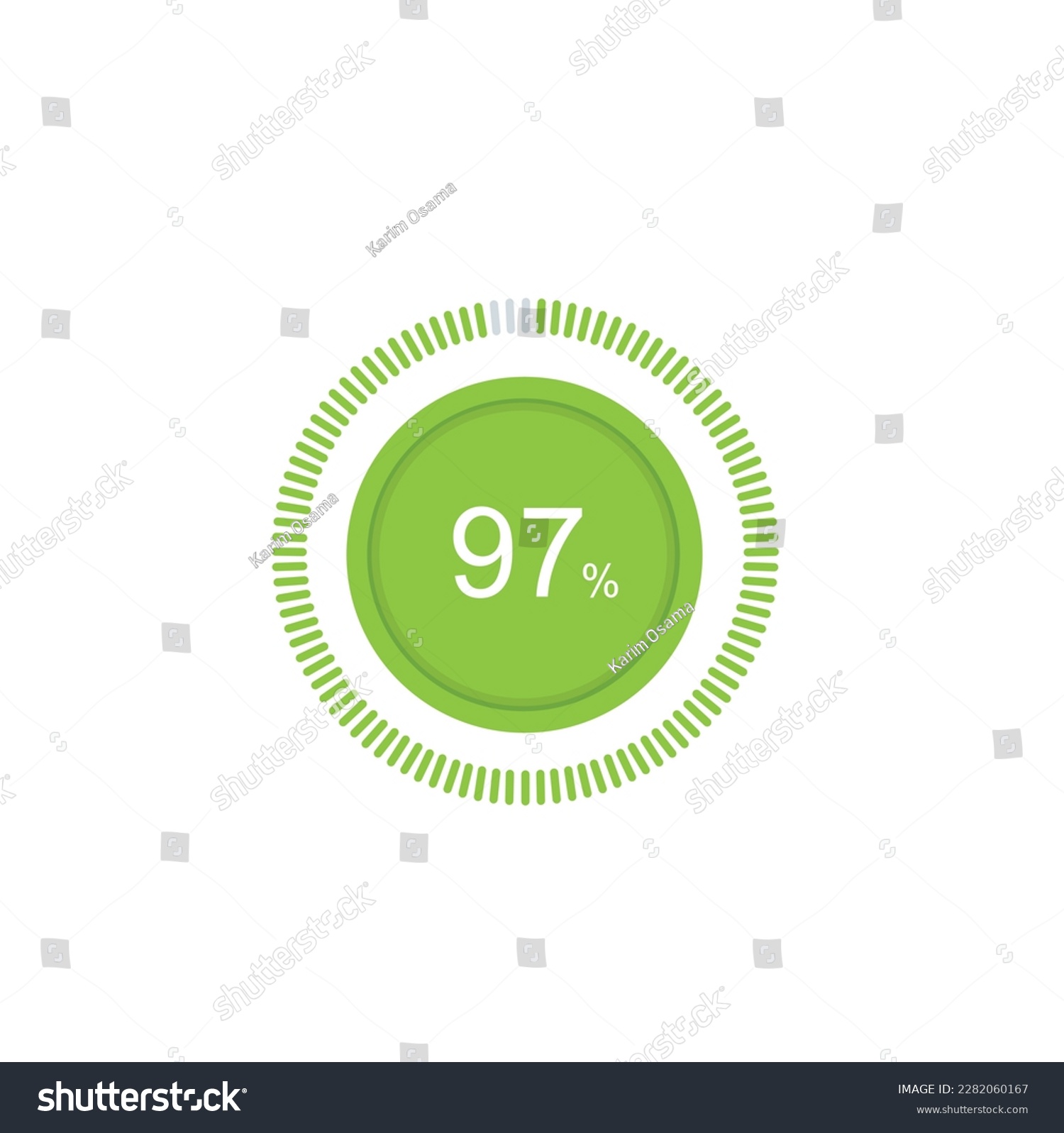 SVG of 97% Loading. 97% circle diagrams Infographics vector, 97 Percentage ready to use for web design ux-ui. svg
